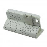 Wholesale iPhone 4S 4 Diamond Flip Leather Wallet Case (White)